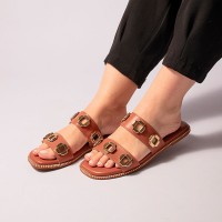 Rasteira Addan  Caramelo