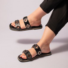 Rasteira Addan  Preta - Rasteira 