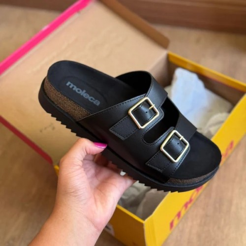 Papete Moleca Fivela Preto - Papete 