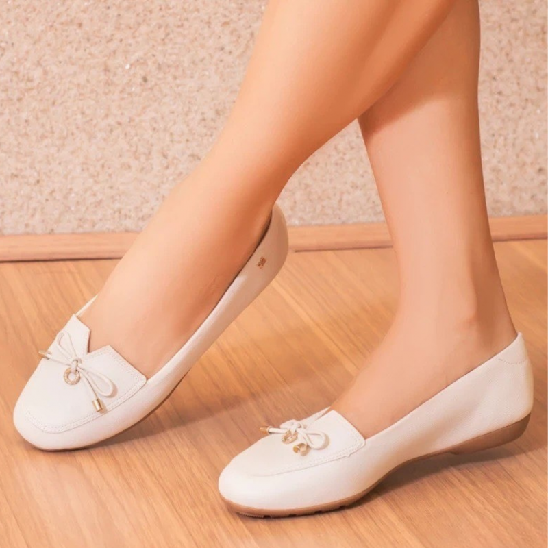 Mocassim Softli Off White - Ortopédico 