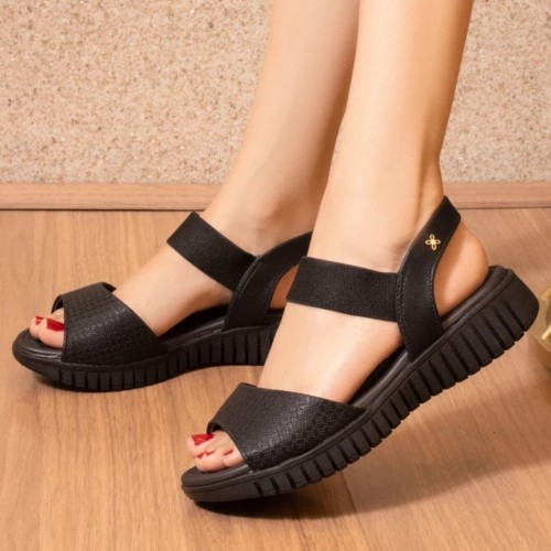 Sandália Softli Ortopédica Preta - Ortopédico 