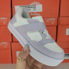 Tênis Infantil Menina Branco Lilás - Tênis 